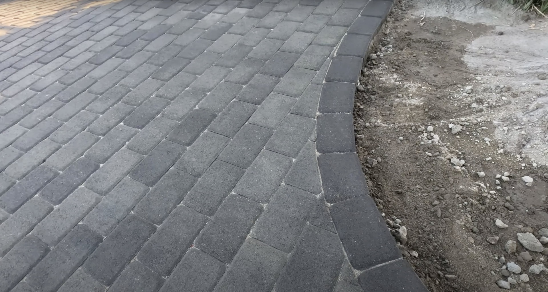 Completed concrete patio with professional installation and finishing